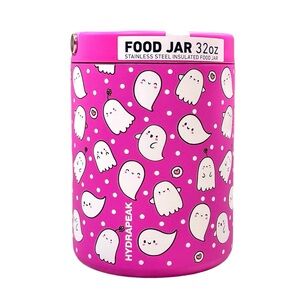 👻 New 32oz Hydrapeak Pink Insulated Halloween Ghost  Food Jar